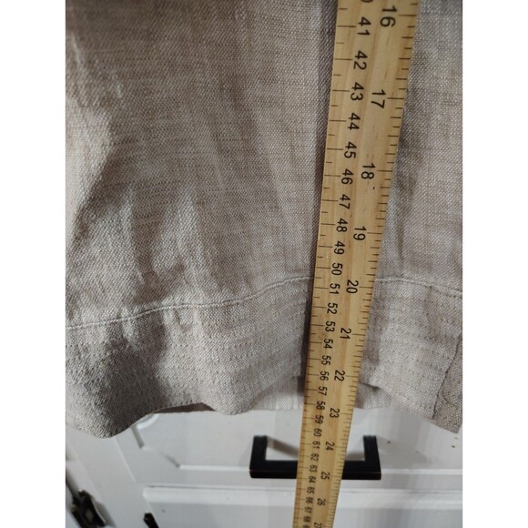 J. Jill Linen Women's Pull On Elastic Waist Pockets Natural Linen Pants Medium P - Picture 6 of 9